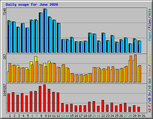 Daily usage for June 2026