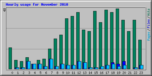 Hourly usage for November 2010