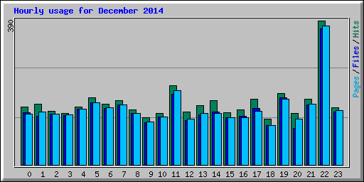 Hourly usage for December 2014