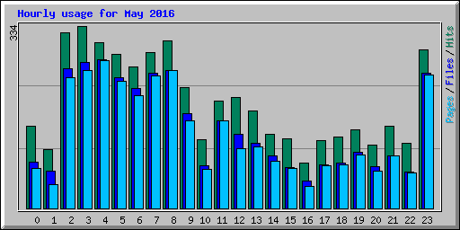 Hourly usage for May 2016