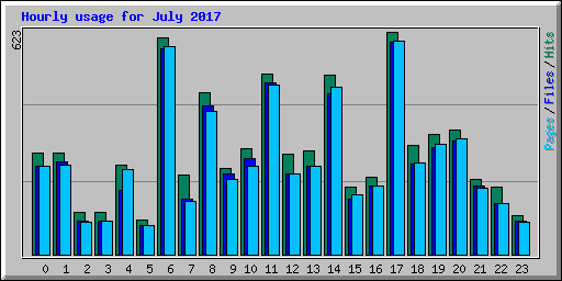 Hourly usage for July 2017