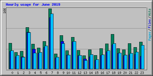 Hourly usage for June 2019