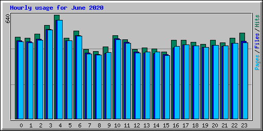 Hourly usage for June 2020
