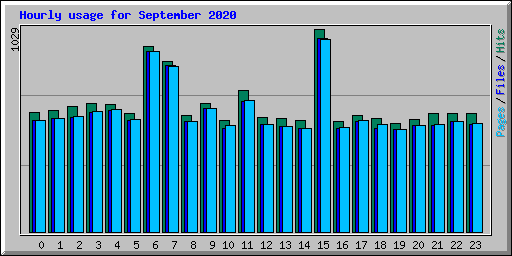 Hourly usage for September 2020