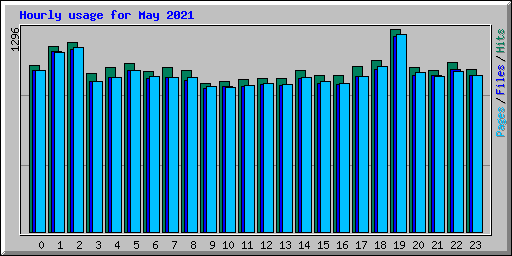 Hourly usage for May 2021