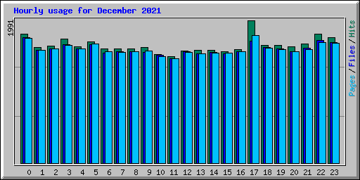 Hourly usage for December 2021