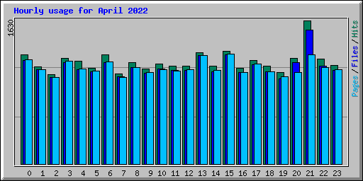 Hourly usage for April 2022
