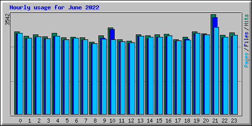Hourly usage for June 2022