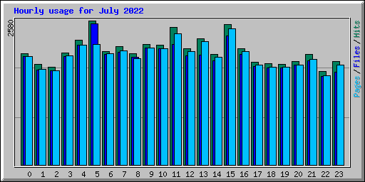 Hourly usage for July 2022