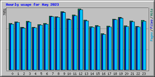 Hourly usage for May 2023