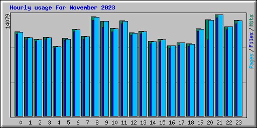 Hourly usage for November 2023