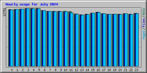 Hourly usage for July 2024