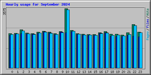 Hourly usage for September 2024