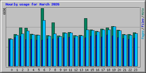 Hourly usage for March 2026