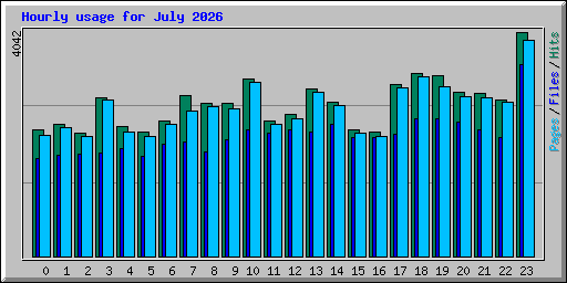 Hourly usage for July 2026